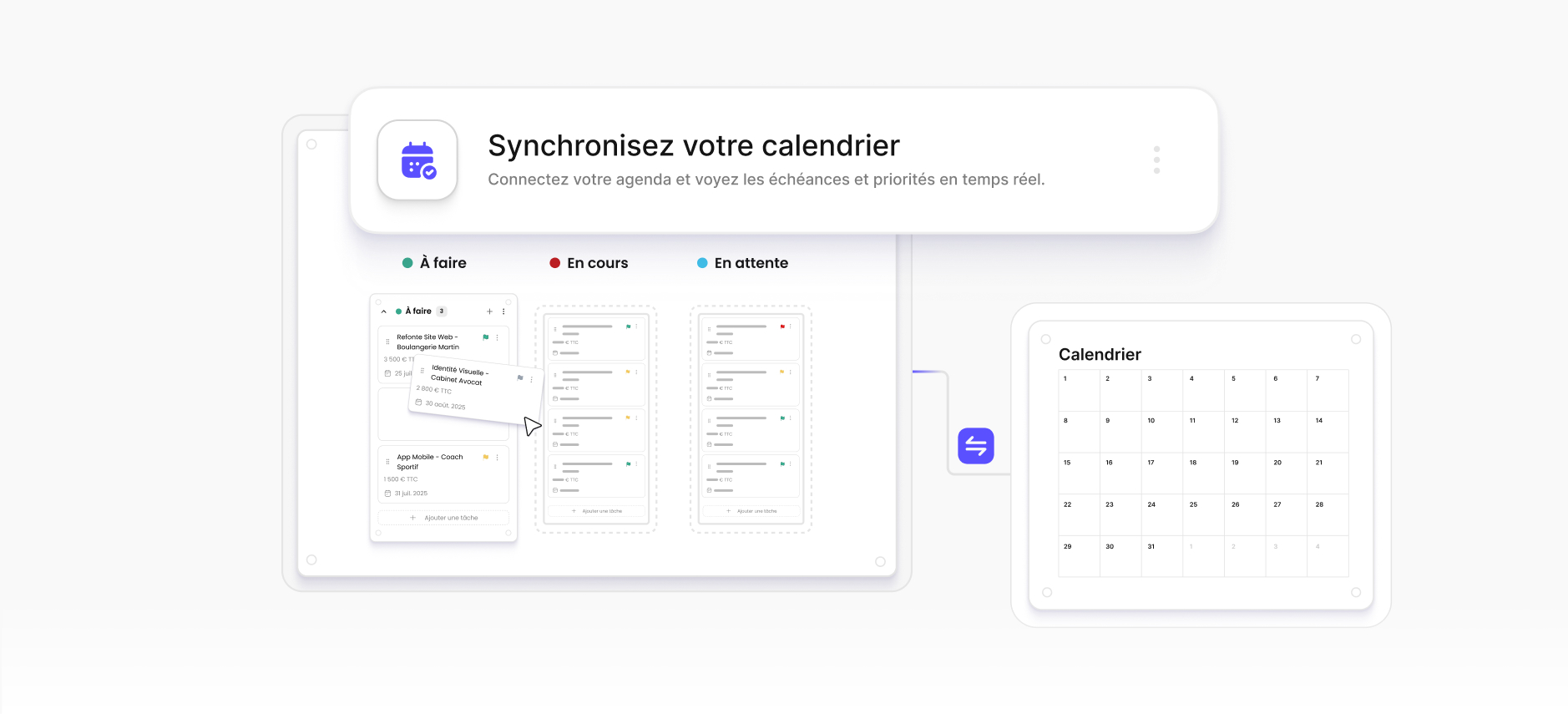 Synchronisez votre calendrier